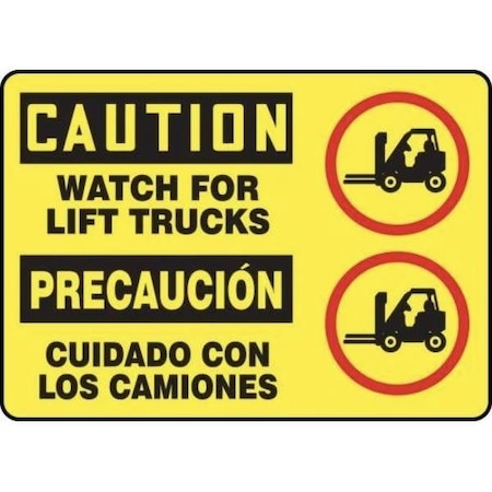 Accuform BILINGUAL OSHA CAUTION SAFETY SIGN SBMVHR685MVP SBMVHR685MVP